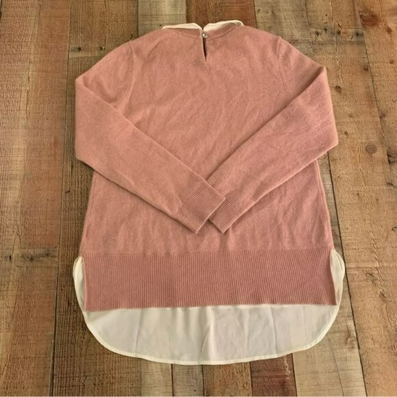 Charter club cashmere luxury women’s sweater with embroidered floral collar -S - Picture 6 of 7